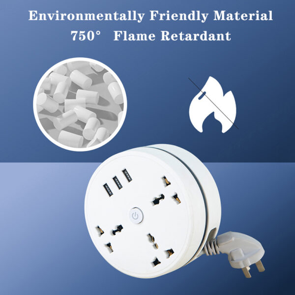 Round Universal USB Power Strip - Image 4