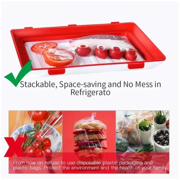 Stackable Silicone Food Storage Trays-2PCS - Image 5