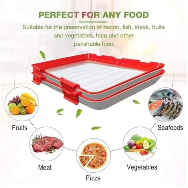 Stackable Silicone Food Storage Trays-2PCS - Image 3