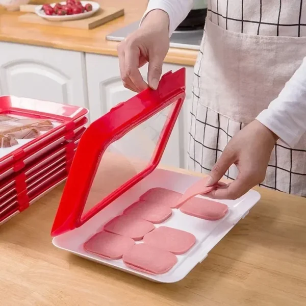 Stackable Silicone Food Storage Trays-2PCS - Image 2