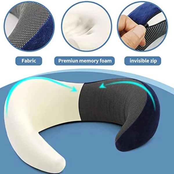 TRVL+ Pure Memory Foam Travel Neck Pillow - Image 4