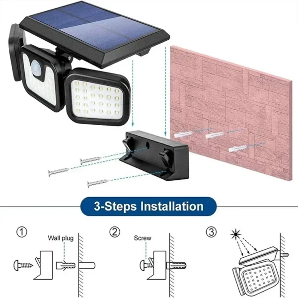 Upgraded Wide-Angle Solar Motion Sensor Light - Image 2