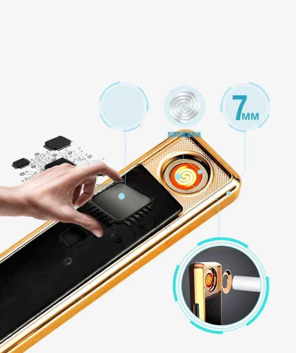 Windproof Rechargeable USB Arc Lighter - Image 6