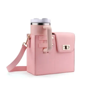 Women's Crossbody Bag with Water Bottle Holder