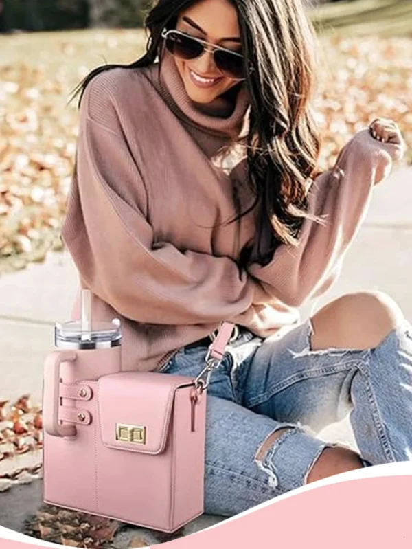 Women's Crossbody Bag with Water Bottle Holder - Image 4