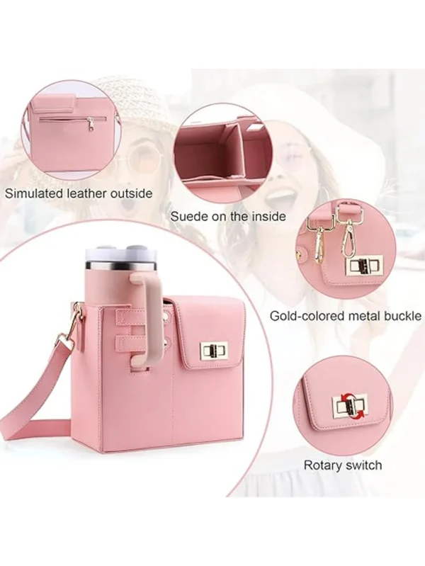 Women's Crossbody Bag with Water Bottle Holder - Image 6