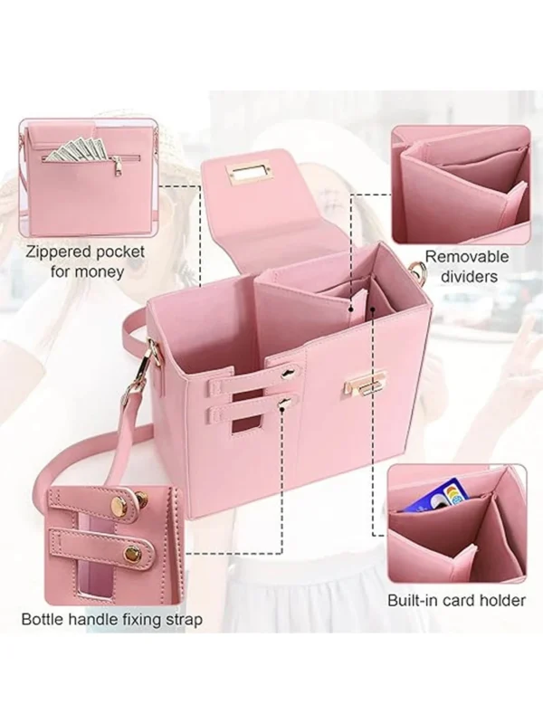 Women's Crossbody Bag with Water Bottle Holder - Image 7