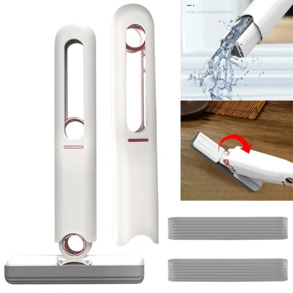 180° Powerful Squeeze Mini Mop +2 Replacements - Image 2