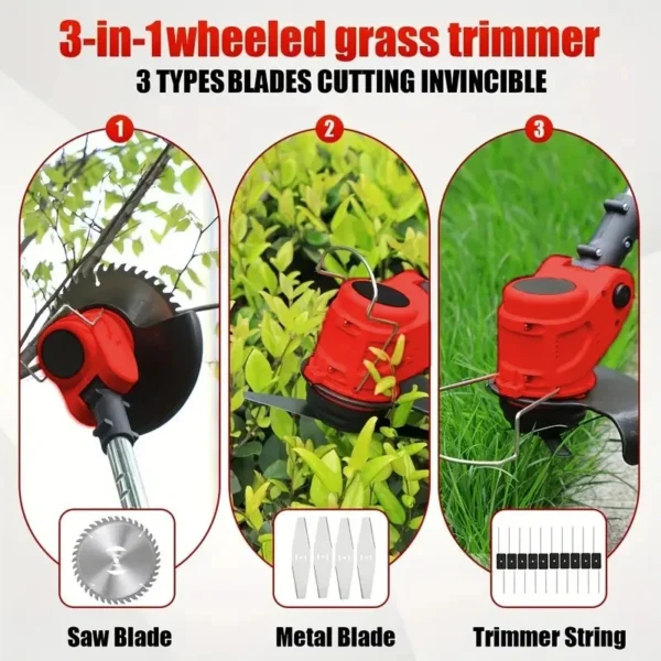 3-in-1 Cordless Grass Trimmer