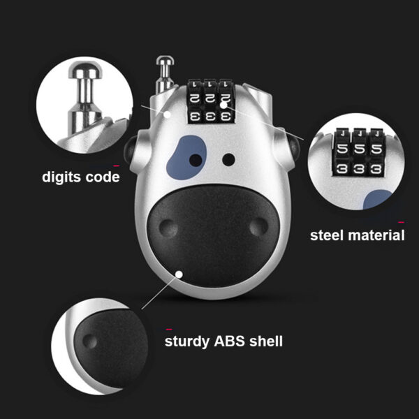 Adjustable Cable Security Combination Lock - Image 2