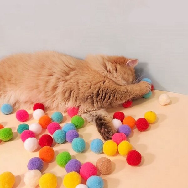 Cat Plush Silent Ball Gun Interactive Toy - Image 3
