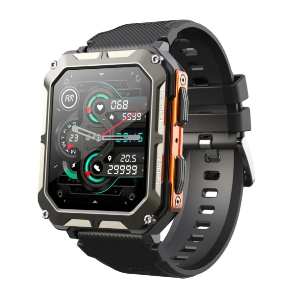 Indestructible Stainless Steel Military Style Rugged Smartwatch