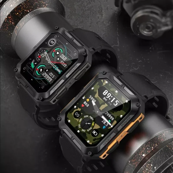 Indestructible Stainless Steel Military Style Rugged Smartwatch - Image 4
