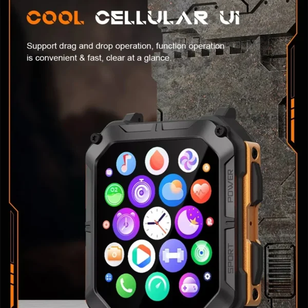 Indestructible Stainless Steel Military Style Rugged Smartwatch - Image 5