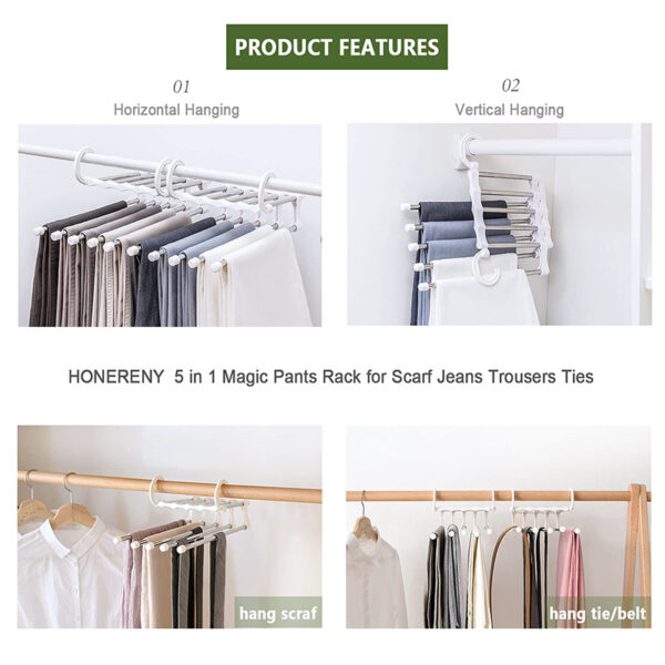 Multi-Functional Space Saving Pants Rack - Image 2