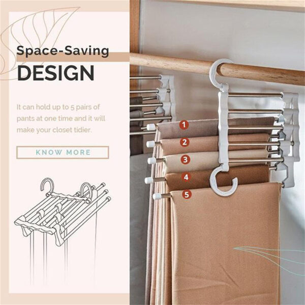 Multi-Functional Space Saving Pants Rack - Image 4