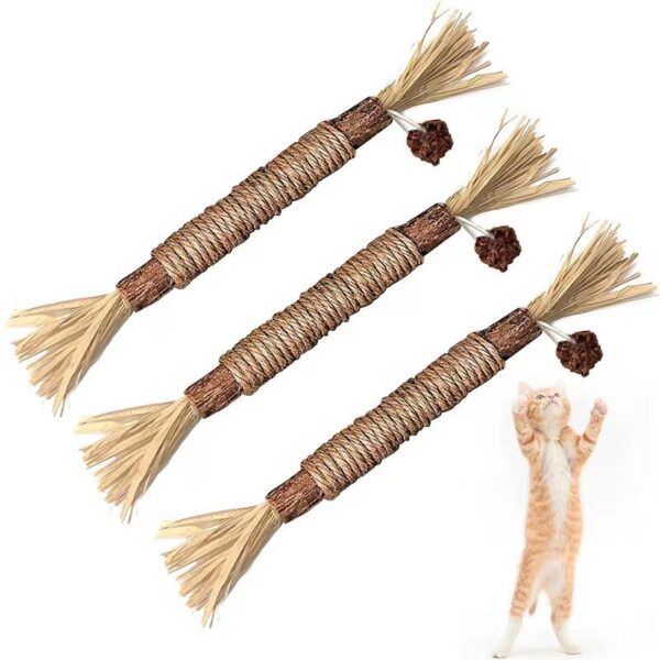 Natural Silvervine Stick Cat Chew Toy-2pcs - Image 2