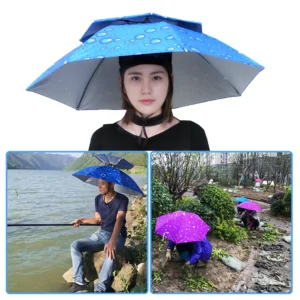 Outdoor Double Layer Umbrella Hat