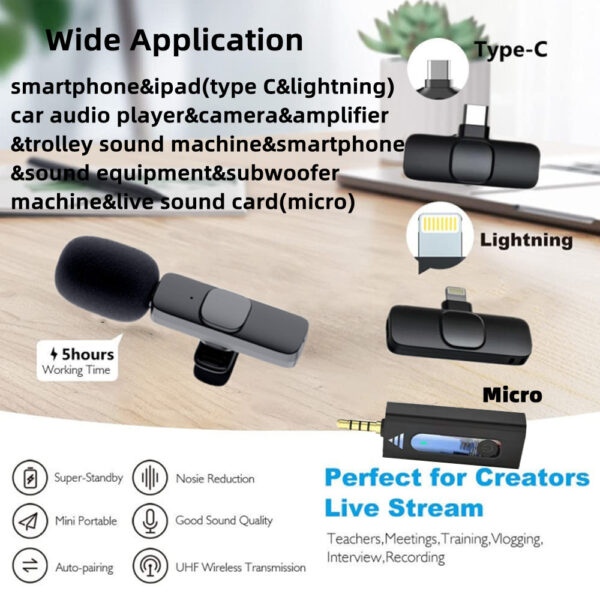 Professional Wireless Lavalier Microphone - Image 13