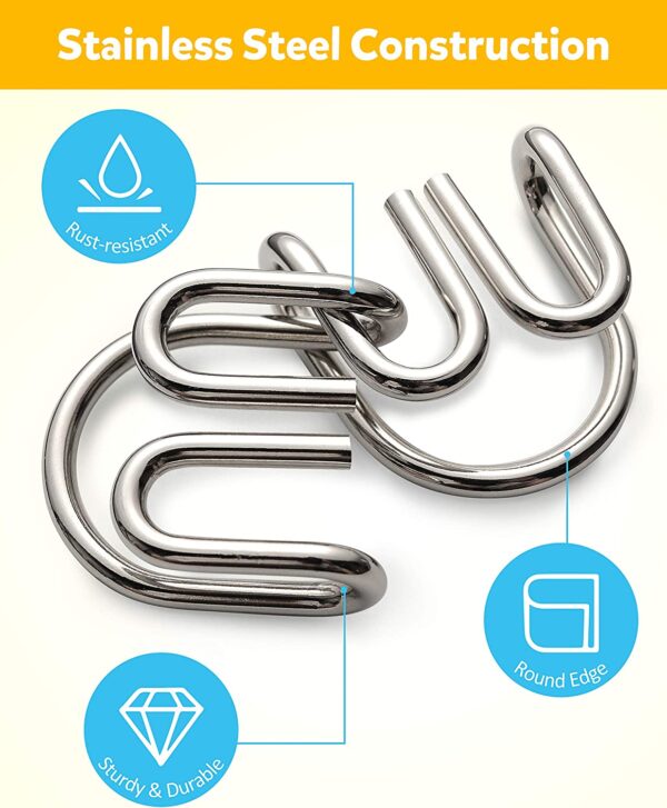 Stainless Steel Montessori Puzzle Mind IQ Test Toys (8pcs) - Image 2