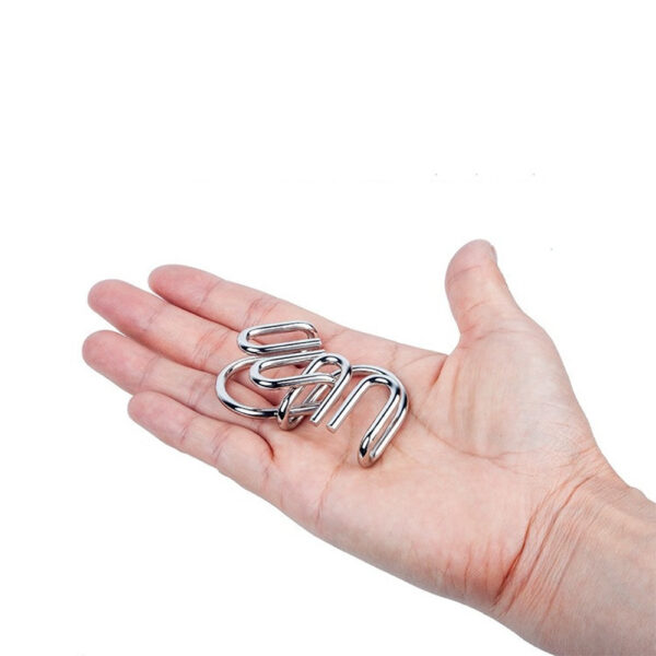 Stainless Steel Montessori Puzzle Mind IQ Test Toys (8pcs) - Image 5
