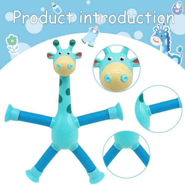 Suction Cup Pop Tube Giraffe Toys-4pcs