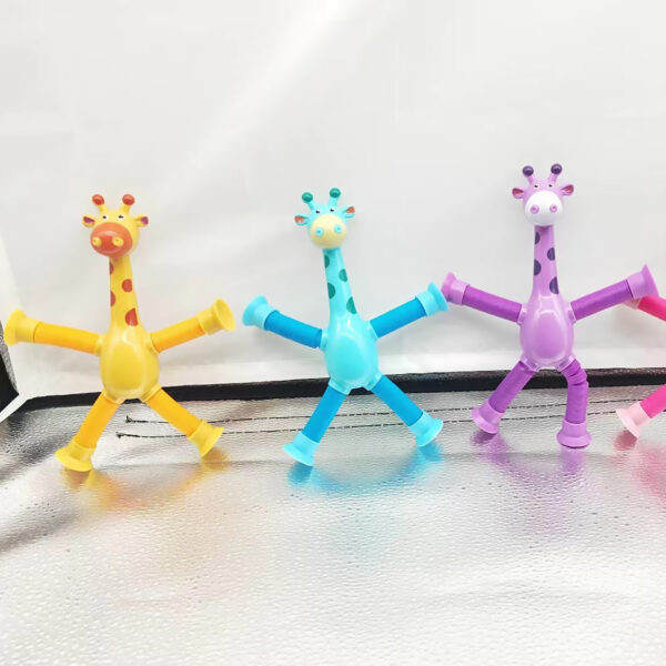 Suction Cup Pop Tube Giraffe Toys-4pcs - Image 2