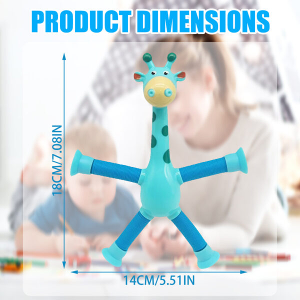 Suction Cup Pop Tube Giraffe Toys-4pcs - Image 3