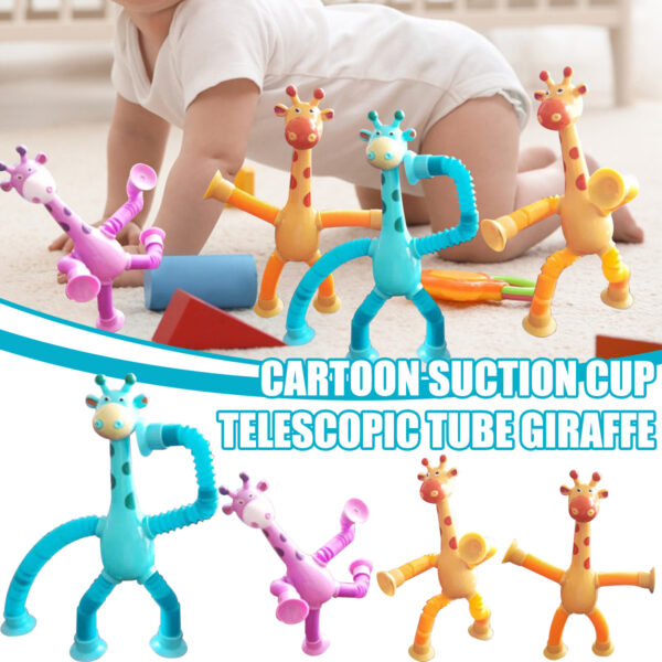 Suction Cup Pop Tube Giraffe Toys-4pcs - Image 4