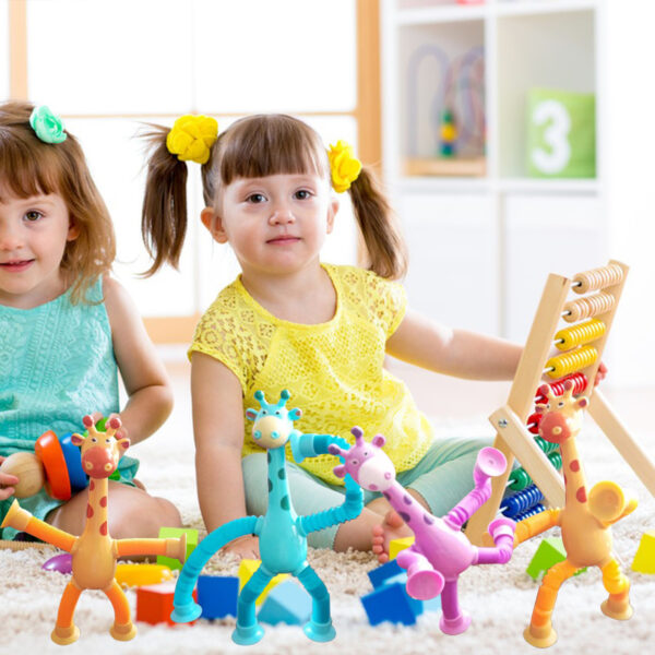 Suction Cup Pop Tube Giraffe Toys-4pcs - Image 5