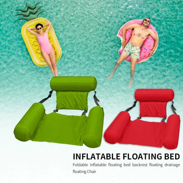 Swimming Pool Foldable Inflatable Floating Bed Chair - Image 7