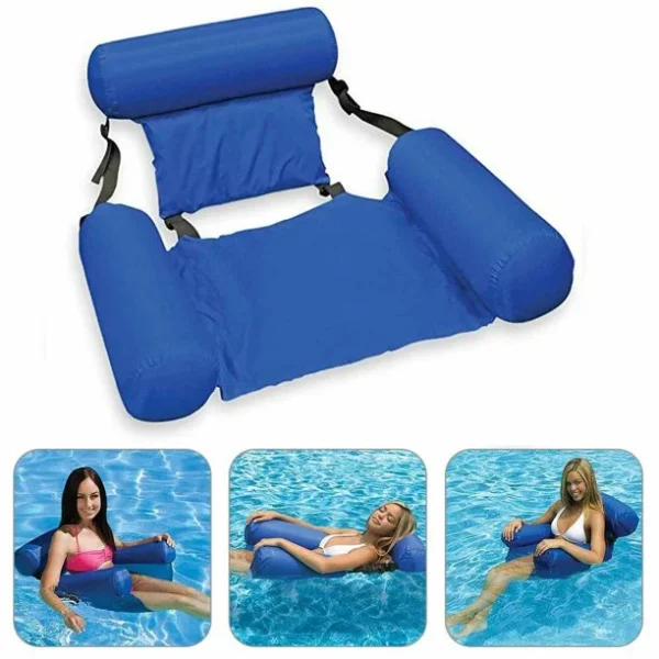 Swimming Pool Foldable Inflatable Floating Bed Chair - Image 6