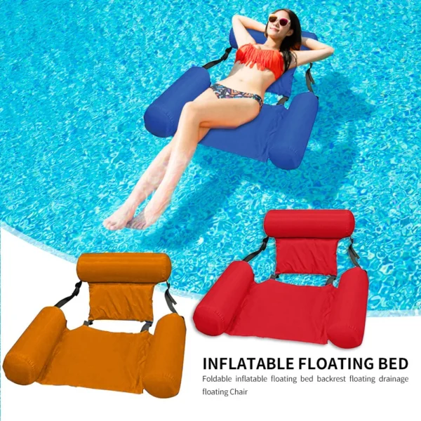 Swimming Pool Foldable Inflatable Floating Bed Chair - Image 4