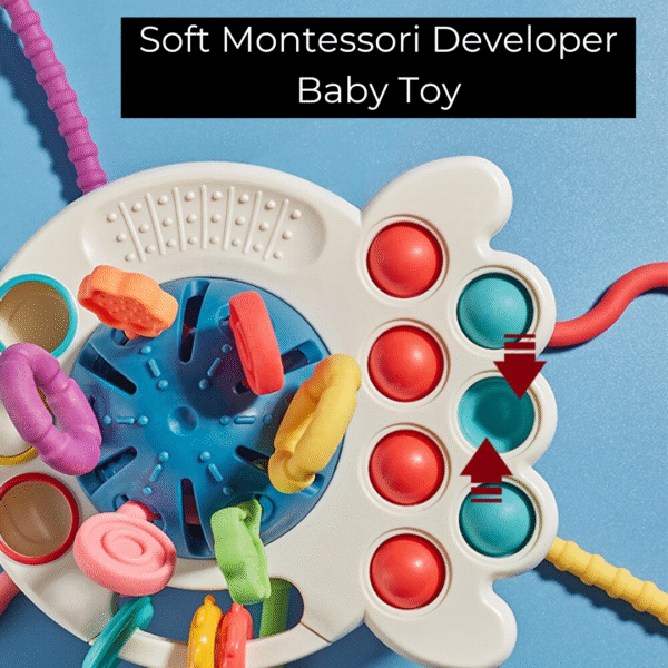 UFO Shaped Montessori Sensory Development Baby Teething Toy - Image 3