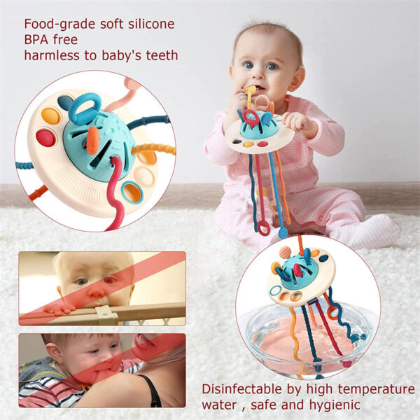 UFO Shaped Montessori Sensory Development Baby Teething Toy - Image 4