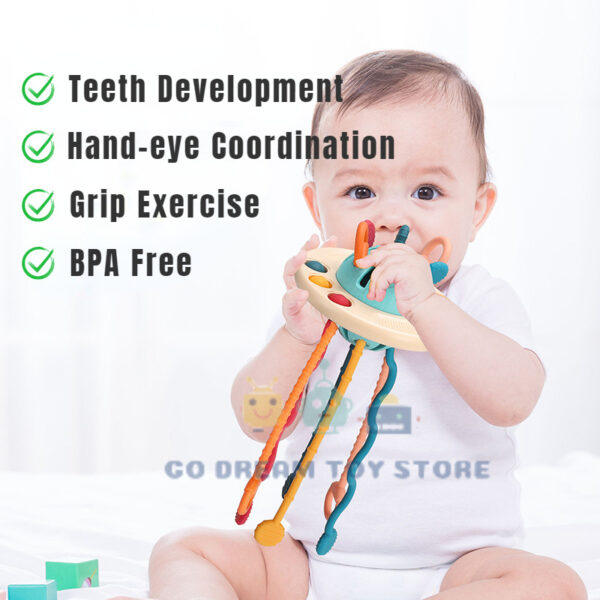 UFO Shaped Montessori Sensory Development Baby Teething Toy - Image 5
