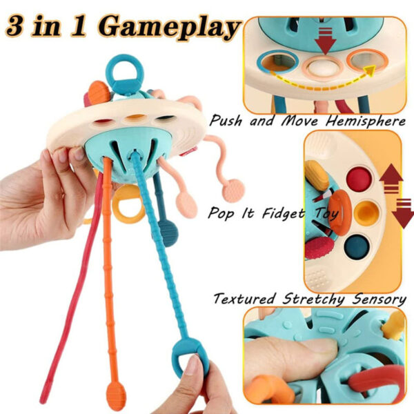 UFO Shaped Montessori Sensory Development Baby Teething Toy - Image 7