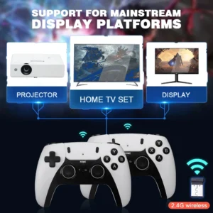 4K Pro Game Stick – 2 Players Mini TV Retro Console with 20,000+ Game