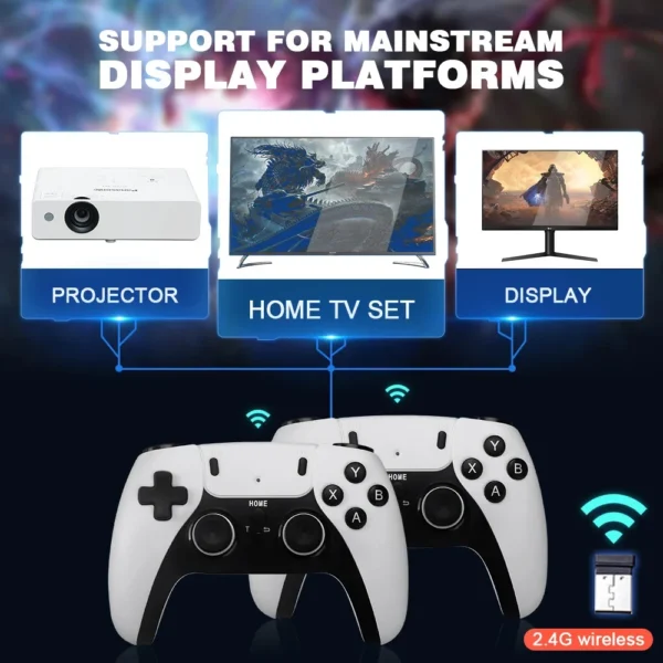 4K Pro Game Stick – 2 Players Mini TV Retro Console with 20,000+ Game