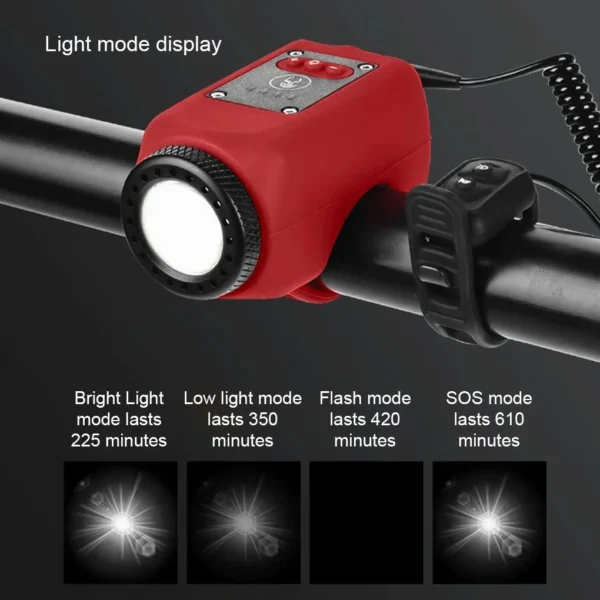 2-in-1 Bicycle Light and Horn - Image 3