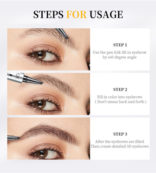 3D Microblading 4-tip Eyebrow Pencil - Image 2