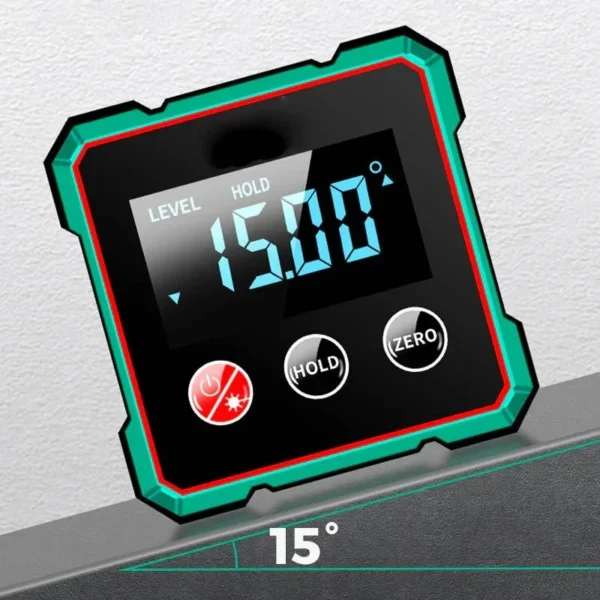 4-Side Magnetic Digital Angle Gauge with Laser - Image 4