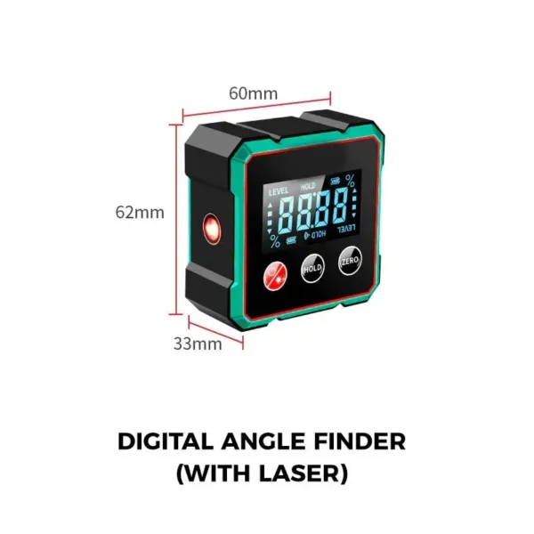 4-Side Magnetic Digital Angle Gauge with Laser - Image 7