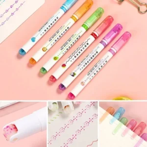 6 Shapes Flownwing Curve Highlighter Flair Pen