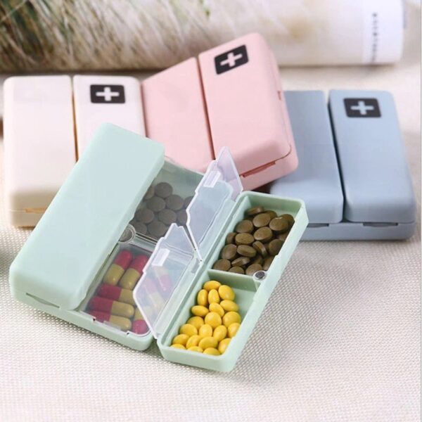 7 Compartments Portable Pill Case Travel Pill Box