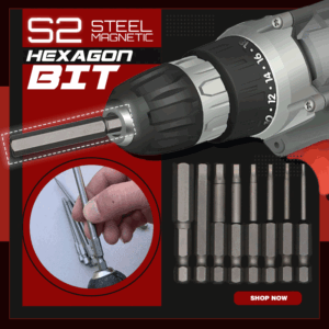 8pcs Magnetic Hexagon S2 Steel Bits