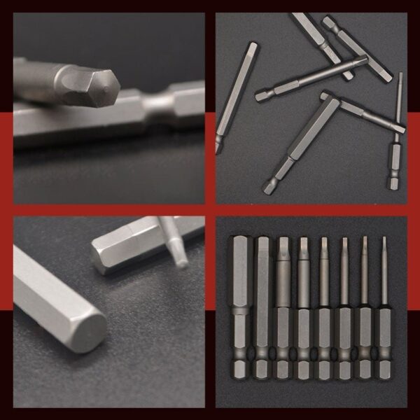 8pcs Magnetic Hexagon S2 Steel Bits - Image 8