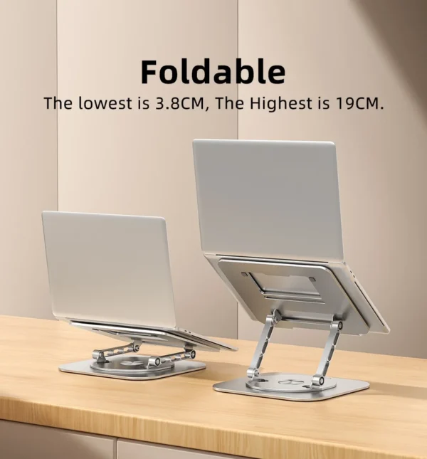 Adjustable 360° Rotating Aluminum Laptop Stand - Image 11