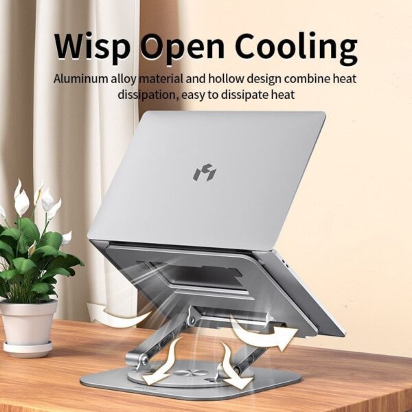 Adjustable 360° Rotating Aluminum Laptop Stand - Image 7