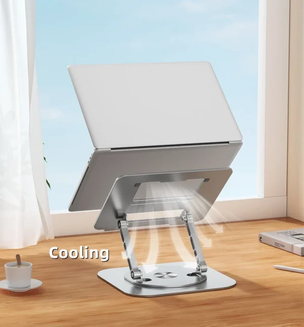Adjustable 360° Rotating Aluminum Laptop Stand - Image 9